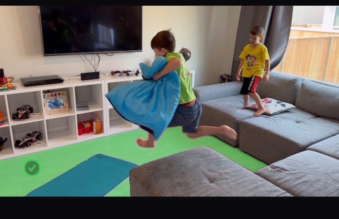 Tap the floor