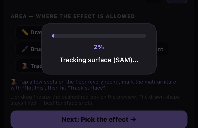 Hit Track surface